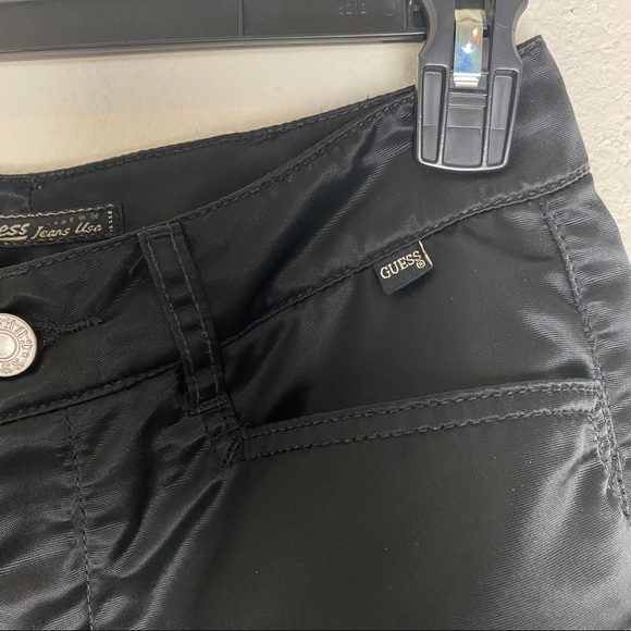 Vintage 2000 GUESS y2k Nylon Mid Rise Waisted Pants sz 6 - Picture 4 of 8